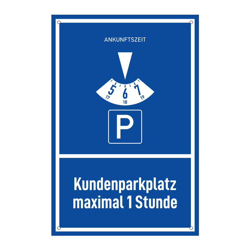 Kundenparkplatz maximal 1 Stunde