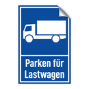 Parken für Lastwagen