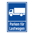 Parken für Lastwagen