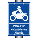 Parken für Motorräder und Mopeds