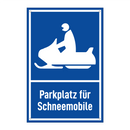 Parkplatz für Schneemobile