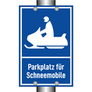Parkplatz für Schneemobile