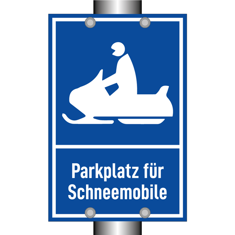 Parkplatz für Schneemobile
