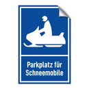 Parkplatz für Schneemobile