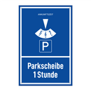 Parkscheibe 1 Stunde