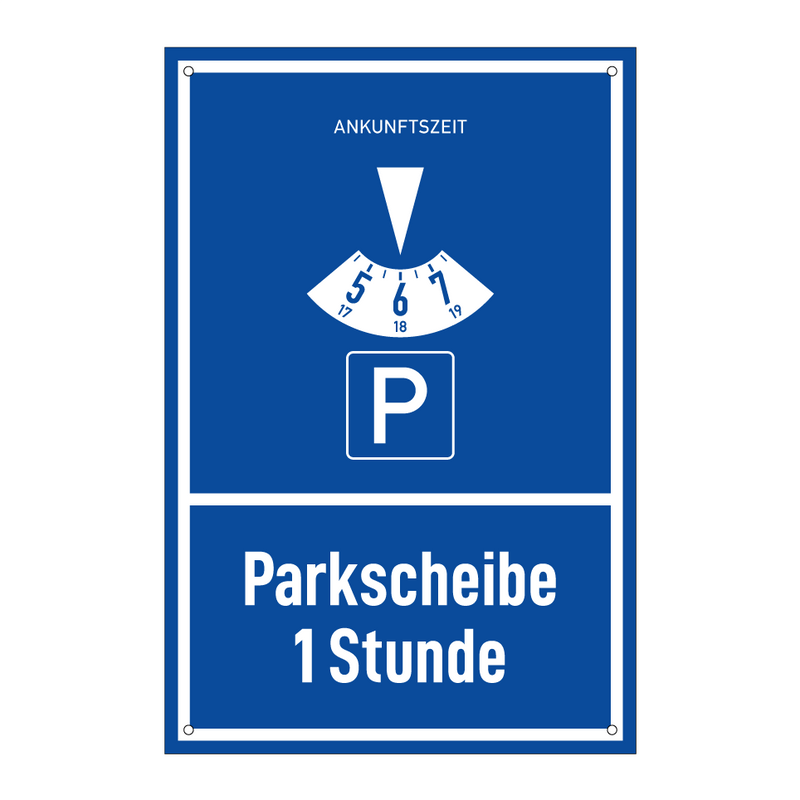 Parkscheibe 1 Stunde