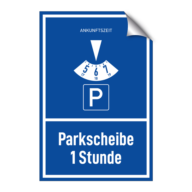Parkscheibe 1 Stunde