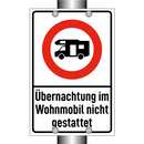 Übernachtung im Wohnmobil nicht gestattet