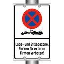 Lade- und Entladezone. Parken für externe Firmen verboten!