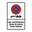 Lade- und Entladezone. Parken für externe Firmen verboten!