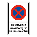 Halten Sie den Zufahrtsweg für die Feuerwehr frei