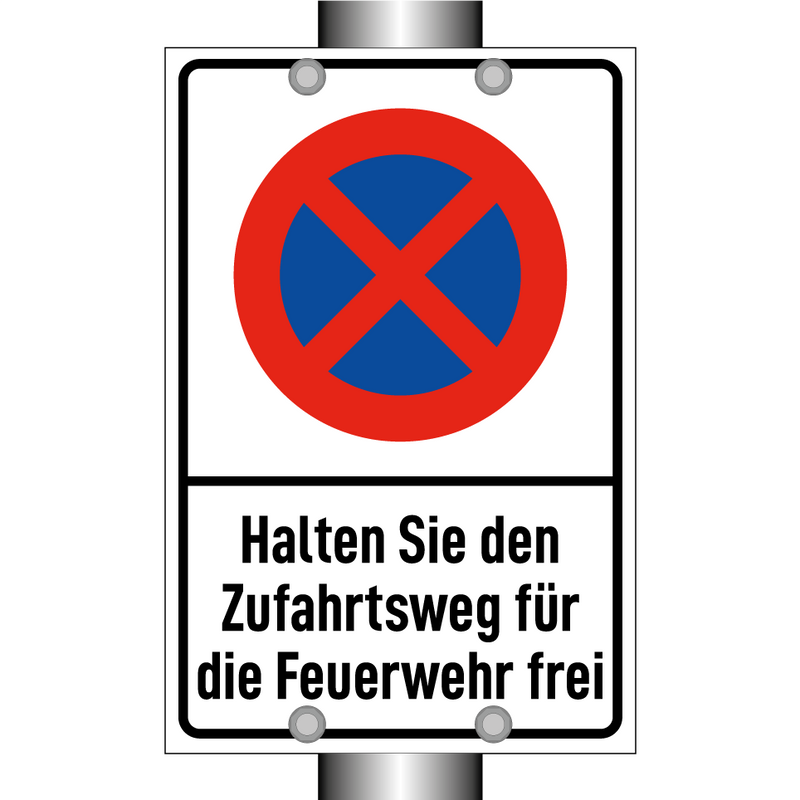 Halten Sie den Zufahrtsweg für die Feuerwehr frei