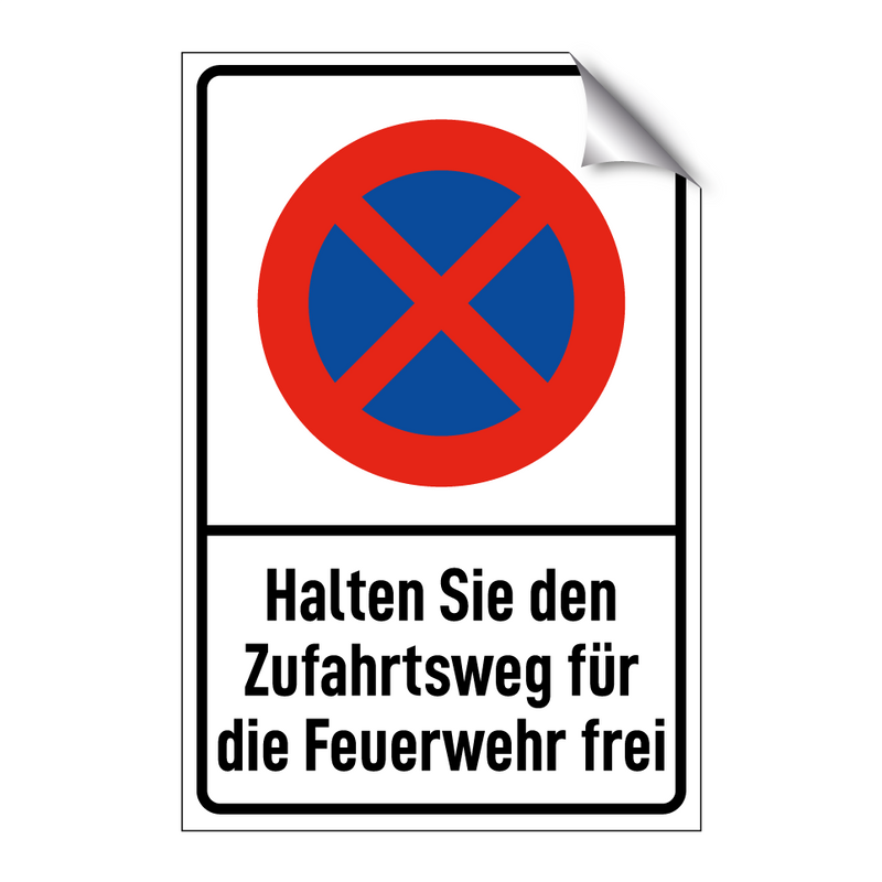 Halten Sie den Zufahrtsweg für die Feuerwehr frei