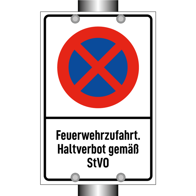 Feuerwehrzufahrt. Haltverbot gemäß StVO