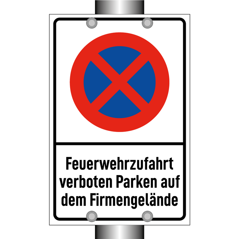 Feuerwehrzufahrt verboten Parken auf dem Firmengelände