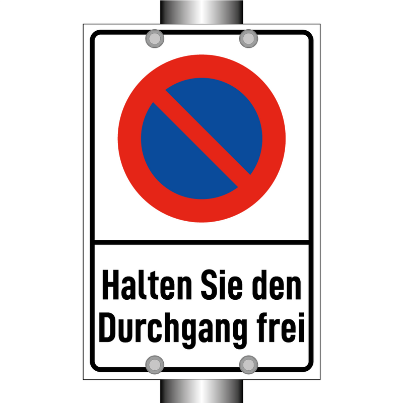 Halten Sie den Durchgang frei