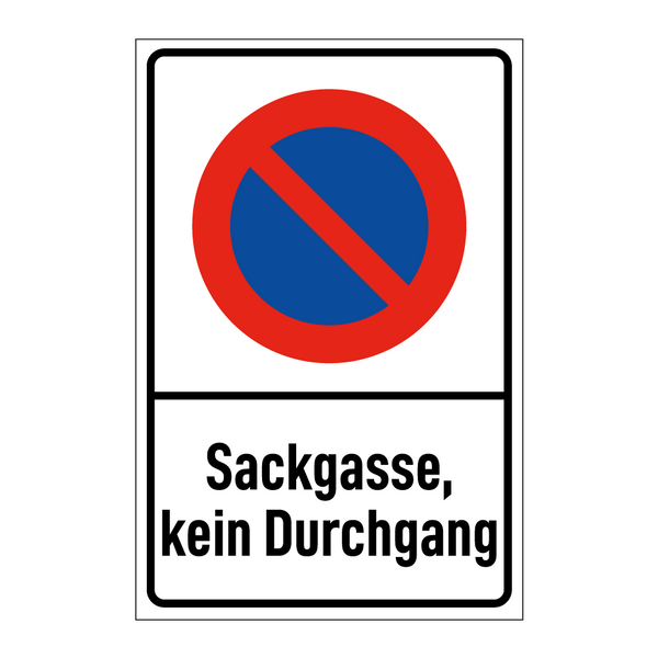 Sackgasse, kein Durchgang