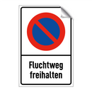 Fluchtweg freihalten