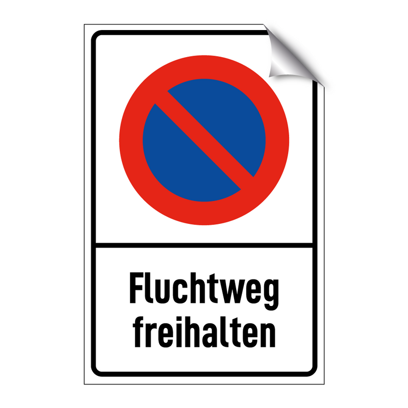 Fluchtweg freihalten