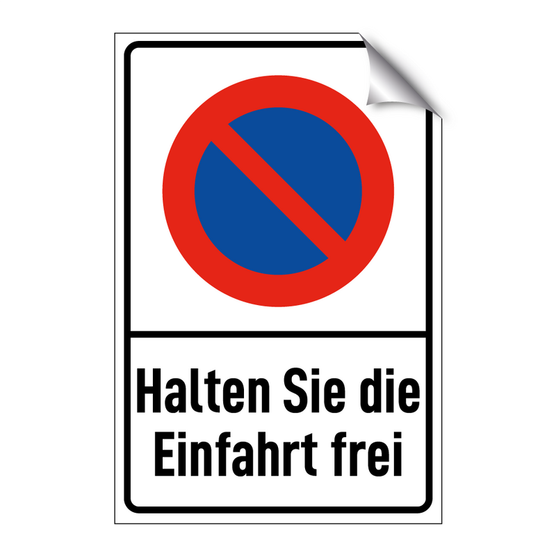 Halten Sie die Einfahrt frei