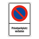 Privatparkplatz verboten