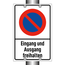 Eingang und Ausgang freihalten