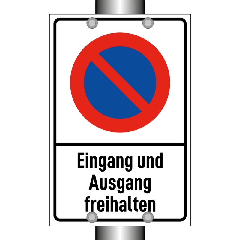 Eingang und Ausgang freihalten