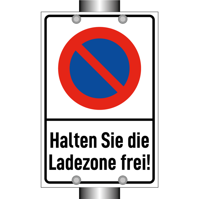 Halten Sie die Ladezone frei!