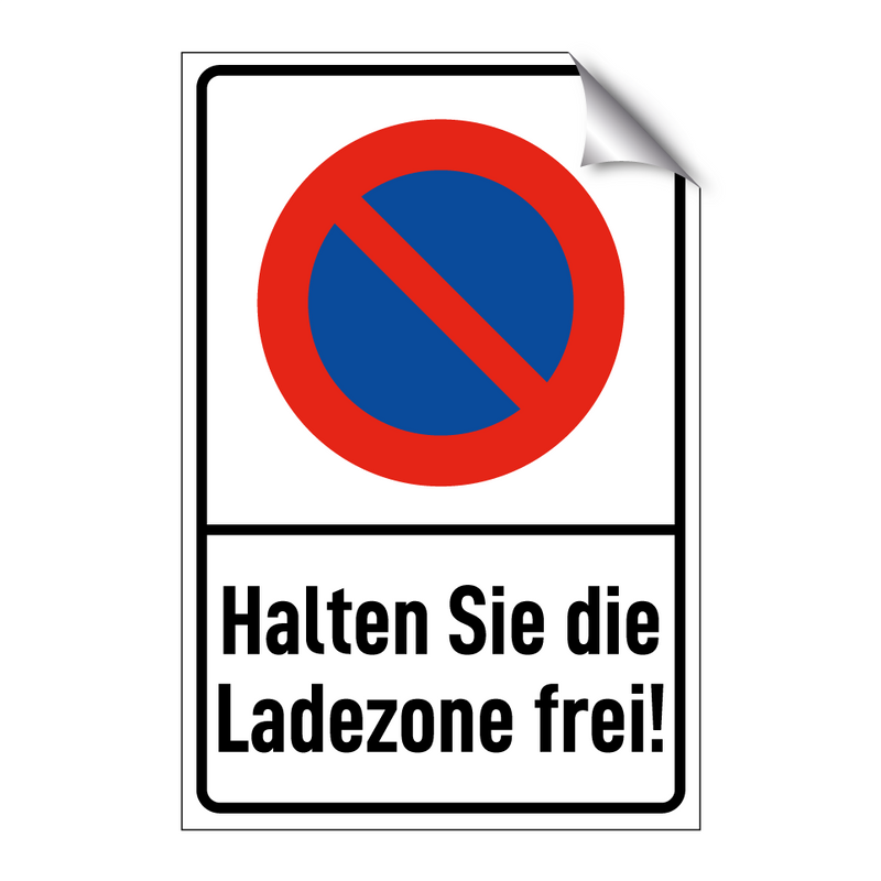 Halten Sie die Ladezone frei!