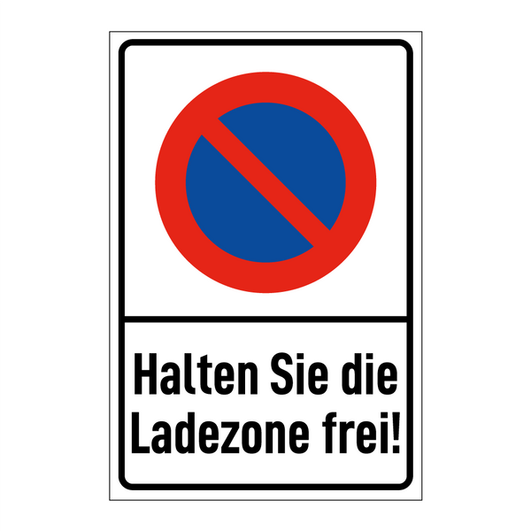 Halten Sie die Ladezone frei!