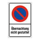 Übernachtung nicht gestattet