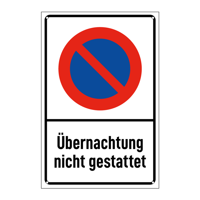 Übernachtung nicht gestattet