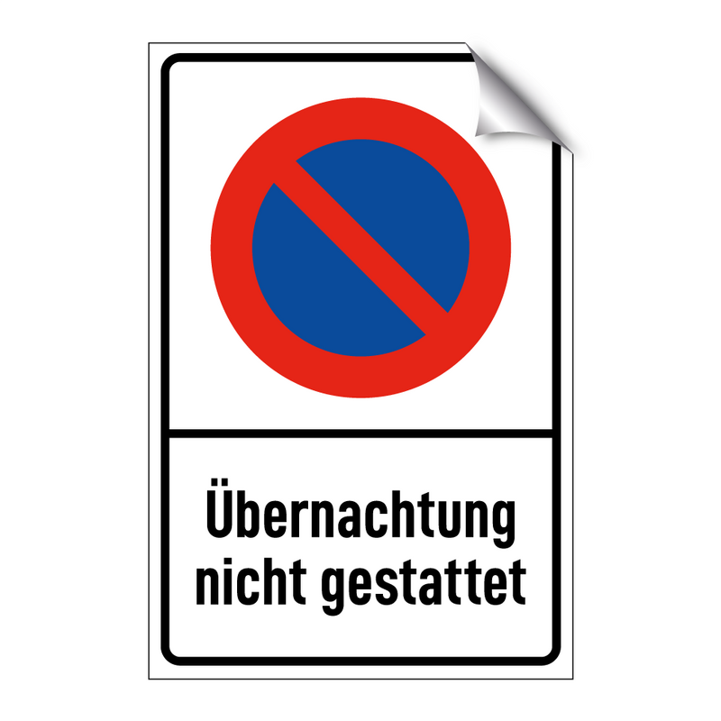 Übernachtung nicht gestattet