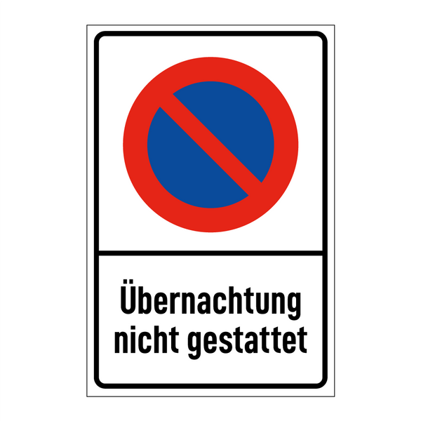 Übernachtung nicht gestattet