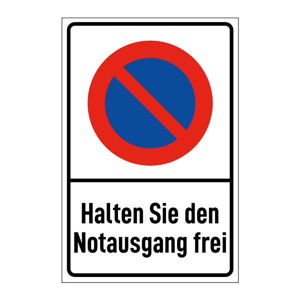 Halten Sie den Notausgang frei