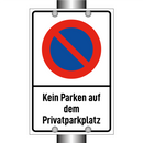 Kein Parken auf dem Privatparkplatz