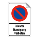 Privater Durchgang verboten
