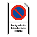 Privatgrundstück. Kein öffentlicher Parkplatz