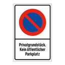 Privatgrundstück. Kein öffentlicher Parkplatz