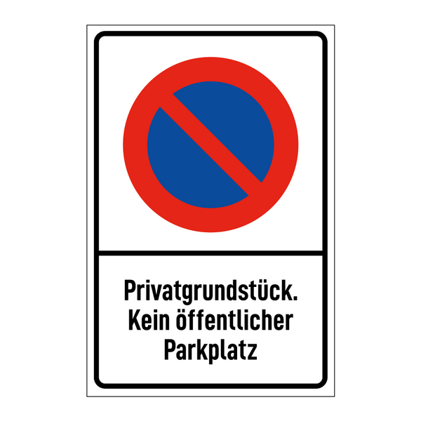 Privatgrundstück. Kein öffentlicher Parkplatz