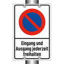 Eingang und Ausgang jederzeit freihalten