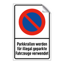 Parkkrallen werden für illegal geparkte Fahrzeuge verwendet