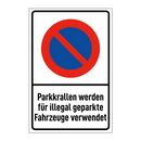 Parkkrallen werden für illegal geparkte Fahrzeuge verwendet