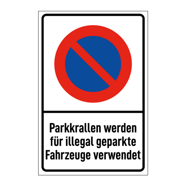 Parkkrallen werden für illegal geparkte Fahrzeuge verwendet