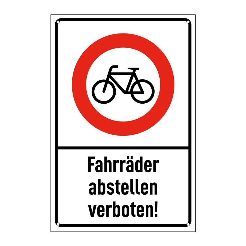 Fahrräder abstellen verboten!