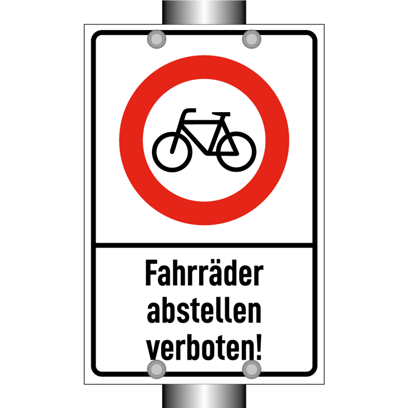 Fahrräder abstellen verboten!