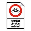 Fahrräder abstellen verboten!