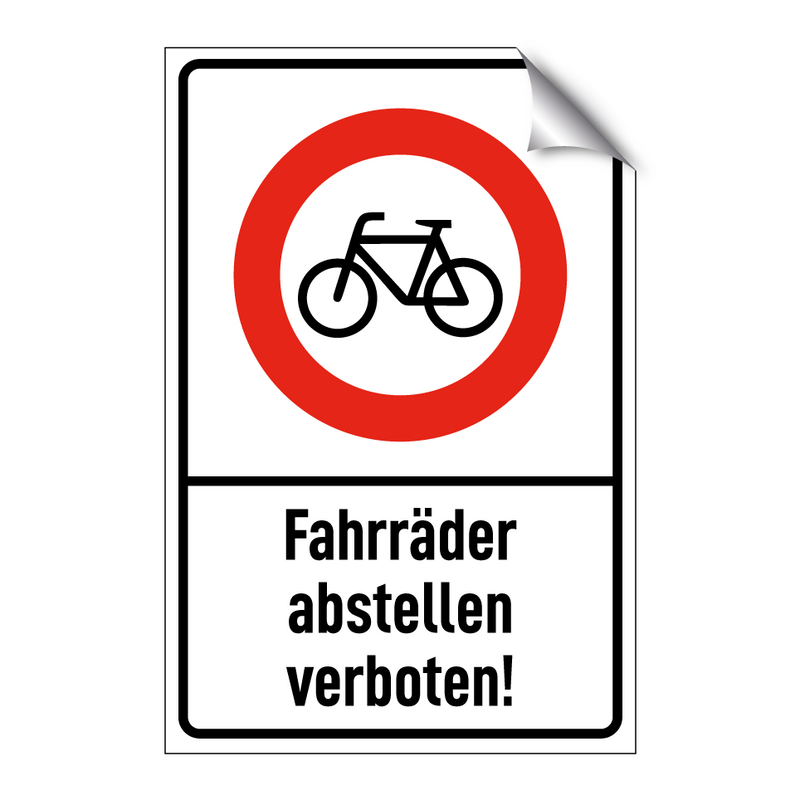 Fahrräder abstellen verboten!