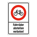 Fahrräder abstellen verboten!