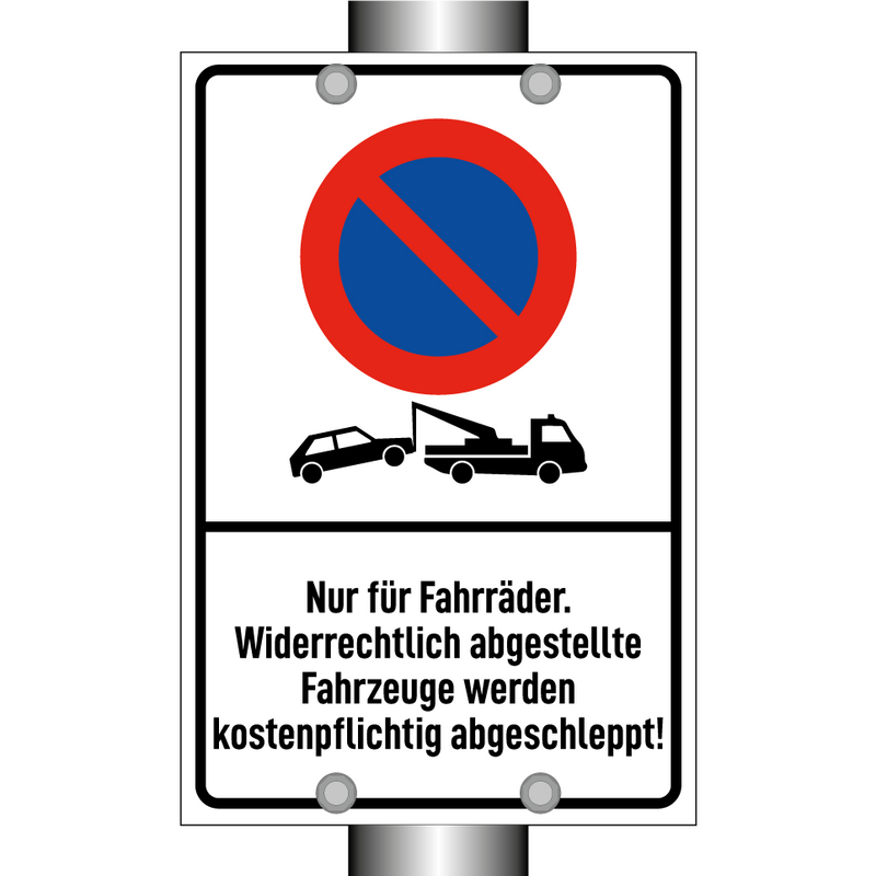 Nur für Fahrräder. Widerrechtlich abgestellte Fahrzeuge werden kostenpflichtig abgeschleppt!